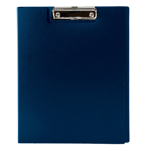 Папка-планшет STAFF, А4, с прижимом и крышкой, пластик, синяя фото 8