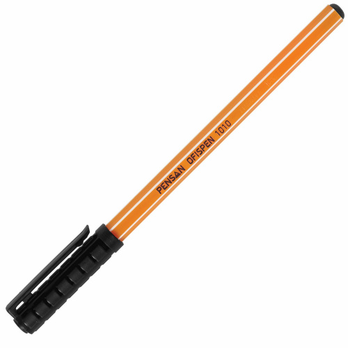 Ручка шариковая масляная PENSAN "Officepen 1010", корпус оранжевый, линия письма 0,8 мм, черная фото 2
