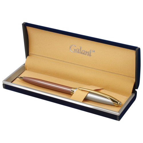 Ручка подарочная шариковая GALANT "DECORO ROSE", корпус хром/розовый, детали золотистые, синяя фото 8