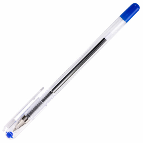 Ручка шариковая масляная MUNHWA "Option", синяя, узел 0,5 мм, линия 0,3 мм фото 2