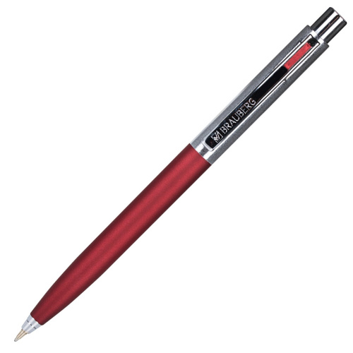 Ручка подарочная шариковая BRAUBERG "Cornetto", корпус серебристый, линия письма 0,5 мм, синяя фото 2