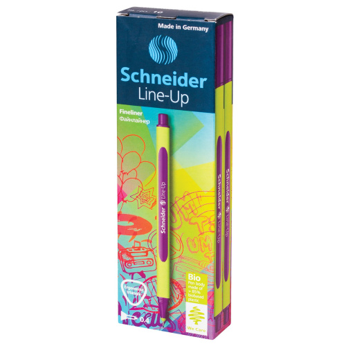 Ручка капиллярная (линер) SCHNEIDER "Line-Up", трехгранная, линия письма 0,4 мм, неоново-розовая фото 2