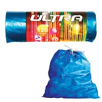 Мешки для мусора КОНЦЕПЦИЯ БЫТА "Ultra", 120 л, с завязками, 10 шт., синие