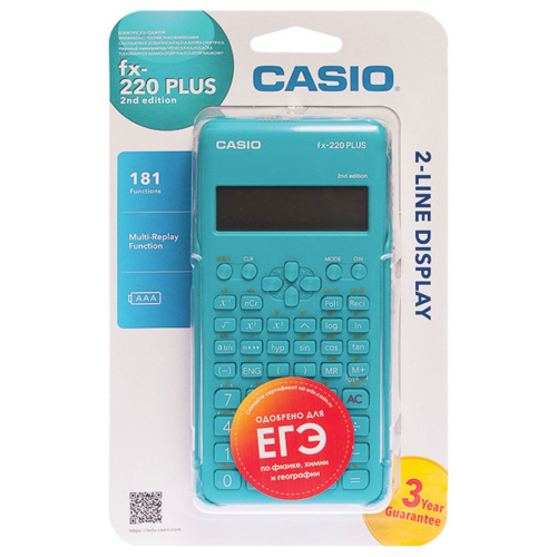 Калькулятор инженерный CASIO, 155х78 мм, 181 функция, питание от батареи, сертифицирован для ЕГЭ фото 2