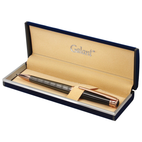 Ручка подарочная шариковая GALANT "COLLAGE", корпус черный/металлический, синяя фото 2