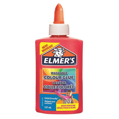 Клей для слаймов канцелярский цветной (непрозрачный) ELMERS Opaque Glue, 147 мл, розовый