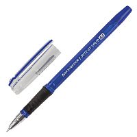 Ручка шариковая масляная с грипом BRAUBERG "i-Rite GT Solid", корпус синий, синяя
