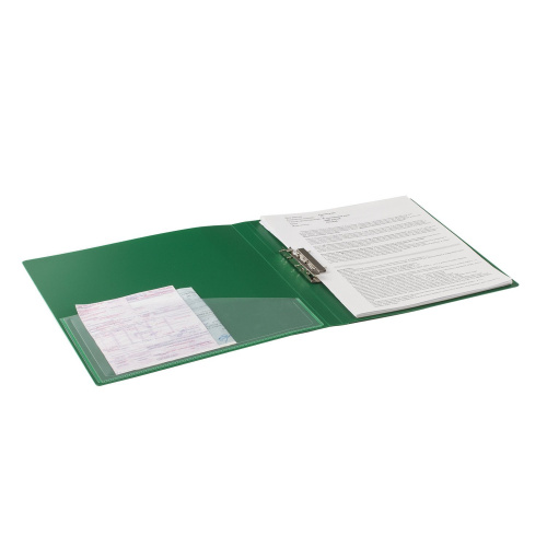 Папка BRAUBERG "Contract", с боков металлич прижимом и внутрен карманом , до 100 л., 0,7 мм, зеленая фото 7