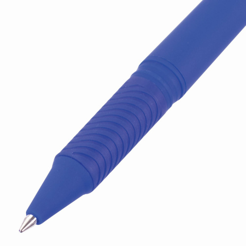 Ручка стираемая гелевая с грипом BRAUBERG "SOFT&SILK", линия письма 0,5 мм, синяя фото 7