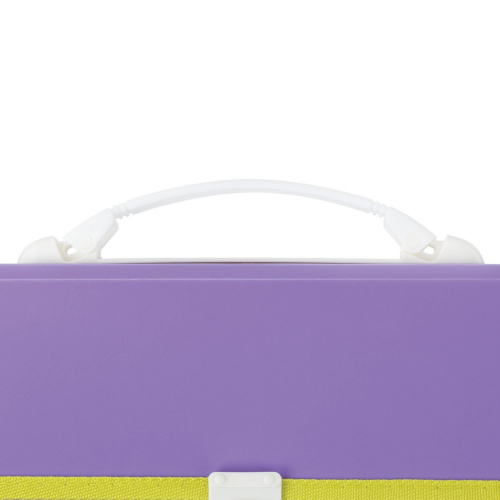 Папка-портфель пластиковая BRAUBERG "JOY", А4, 13 отделений, с окантовкой, фиолетовая фото 7