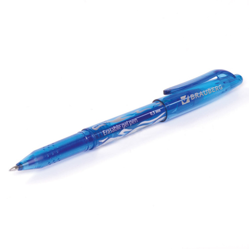Ручка стираемая гелевая BRAUBERG, линия 0,35 мм, синяя фото 7