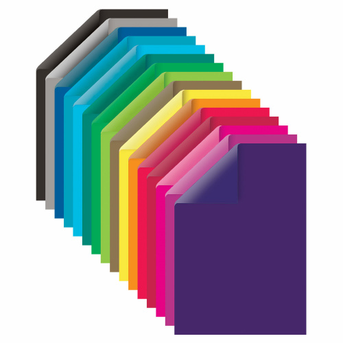 Картон цветной А4 2-сторонний МЕЛОВАННЫЙ EXTRA 48 листов 16 цветов, BRAUBERG, 200х290 мм, 115164 фото 5