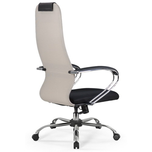 Кресло офисное BRABIX PREMIUM "Ultimate EX-800" хром, плотная двойная сетка Х2, черное/бежевое, 532913 фото 5