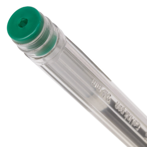Ручка гелевая BRAUBERG "Jet", корпус прозрачный, узел 0,5 мм, линия письма 0,35 мм, зеленая фото 8