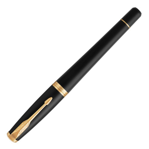 Ручка перьевая PARKER "Urban Core Muted Black GT", корпус черный матовый лак, синяя фото 8