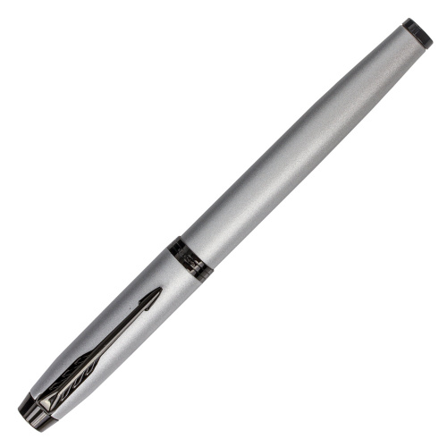 Ручка перьевая PARKER "IM Achromatic Grey BT", корпус серый матовый, нержавеющая сталь, синяя фото 4