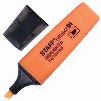 Текстовыделитель STAFF "EVERYDAY", скошенный наконечник, 1-5 мм, оранжевый