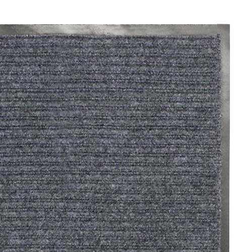 Коврик входной ворсовый влаго-грязезащитный LAIMA, 90х120 см, ребристый, толщина 7 мм, серый фото 5