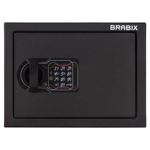 Сейф мебельный BRABIX "SF-230EL", 230х310х250 мм, электронный замок, черный фото 3