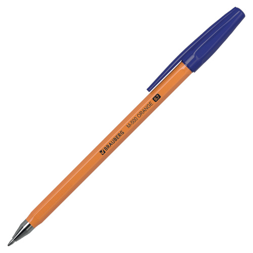 Ручки шариковые BRAUBERG "M-500 ORANGE", НАБОР 10 шт., СИНИЕ, узел 0,7мм, линия 0,35мм фото 2
