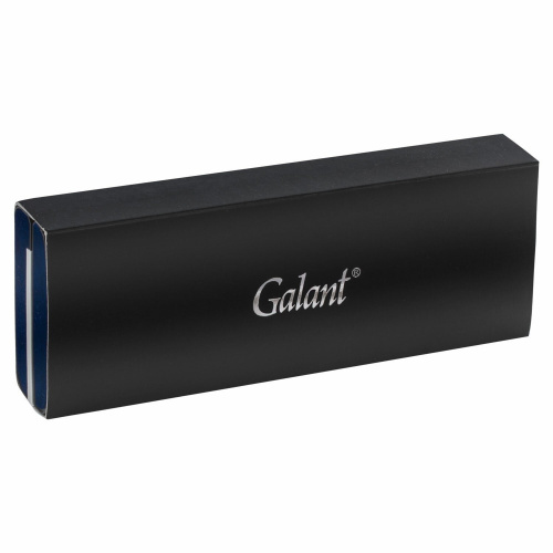 Ручка подарочная шариковая GALANT "PUNCTUM", корпус черный/оружейный металл, детали черные, синяя фото 4