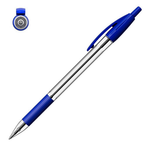Ручка шариковая автоматическая с грипом ERICH KRAUSE "R-301 Classic", синяя, 1,0 мм, линия 0,5 мм фото 2
