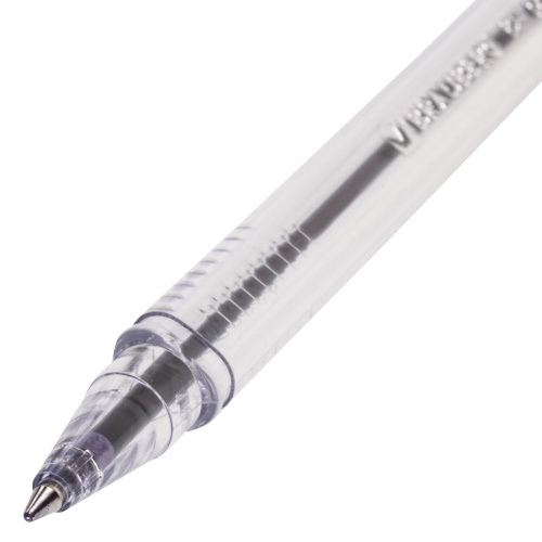 Ручка шариковая BRAUBERG, трехгранная, корпус прозрачный, узел 0,7 мм, линия письма 0,5 мм, синяя фото 7