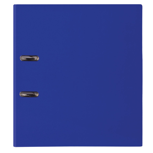 Папка-регистратор BRAUBERG, ламинированная, 75 мм, синяя фото 9