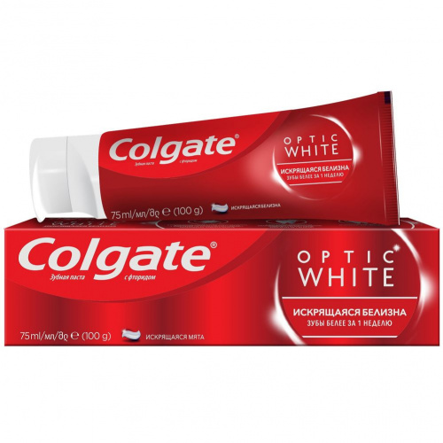 Зубная паста "Colgate" Optic White Искрящаяся белизна 75 мл
