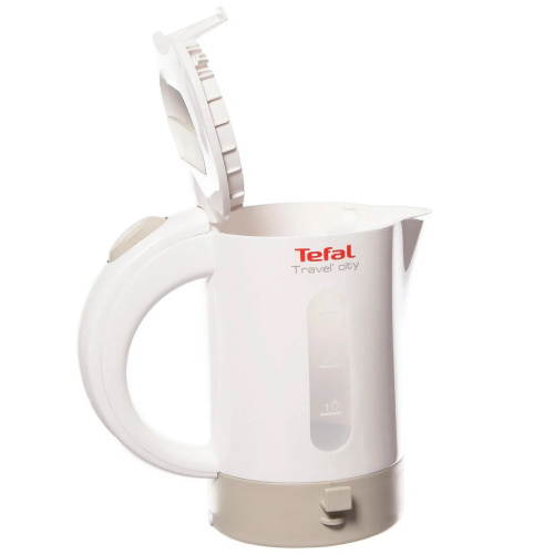 Чайник TEFAL KO120130, 0,5 л, 650 Вт, закрытый нагревательный элемент, пластик, бело-бежевый, 7211001544 фото 3