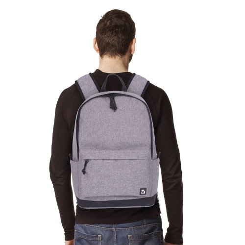 Рюкзак BRAUBERG "Grey Melange", 43х30х17 см, универсальный, сити-формат, , с защитой от влаги фото 8