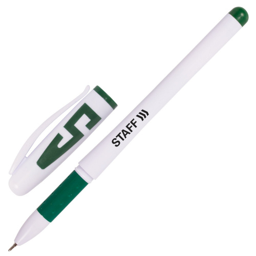 Ручки гелевые с грипом STAFF "Manager", 4 цвета, корпус белый, узел 0,5 мм фото 2