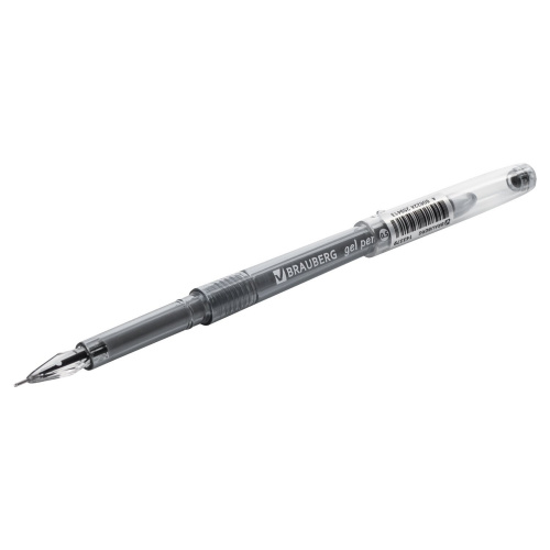 Ручка гелевая BRAUBERG DIAMOND, линия письма 0,25 мм, черная фото 5