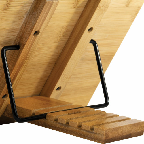Подставка для книг и планшетов бамбуковая BRAUBERG, 28х20 см, регулируемый угол фото 2