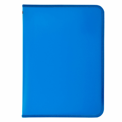 Папка для документов и тетрадей на молнии пластиковая BRAUBERG А4, 320х230 мм, синяя, 271715 фото 5