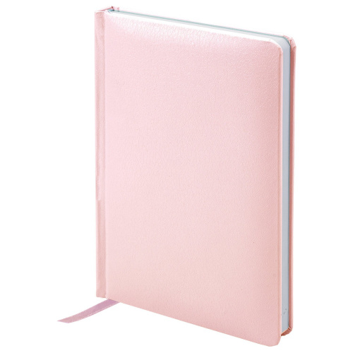 Ежедневник недатированный BRAUBERG "Profile", А5, 138x213 мм, балакрон, 136 л., светло-розовый фото 2