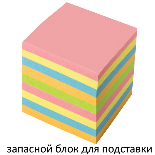 Блок для записей BRAUBERG непроклеенный, куб 9х9х9 см, цветной фото 4
