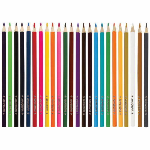 Карандаши цветные супермягкие ЮНЛАНДИЯ "ЭКЗОТИКА", 24 цвета, трехгранные, с раскраской фото 7