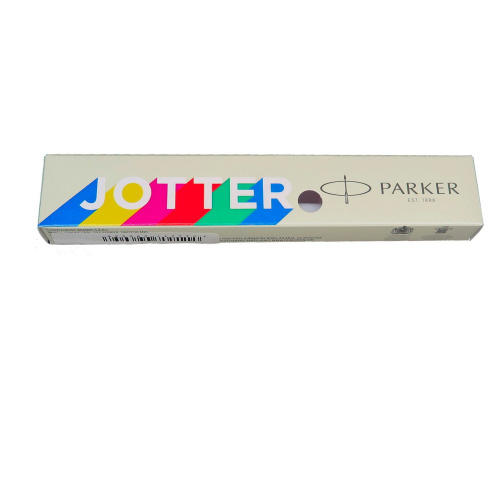 Ручка шариковая PARKER "Jotter Orig White", корпус белый, детали нержавеющая сталь, синяя фото 2