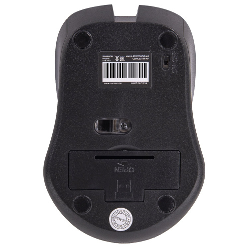 Мышь беспроводная с бесшумным кликом SONNEN V18, USB, 800/1200/1600 dpi, 4 кнопки, красная фото 5