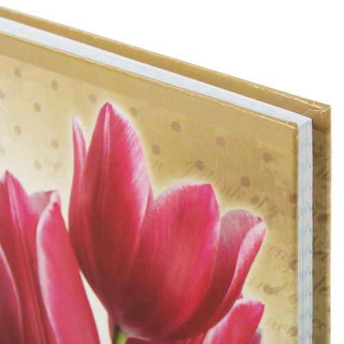 Блокнот BRAUBERG "Цветы", А5, 135х206 мм, 96 л., твердый переплет, ламинированная обложка, клетка фото 4