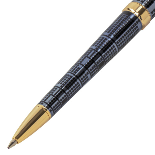 Ручка подарочная шариковая GALANT "TRAFORO", корпус синий, детали золотистые, синяя фото 7