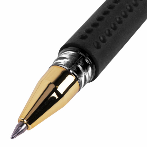 Ручка гелевая с грипом BRAUBERG "EXTRA GT GLD", ЧЕРНАЯ, стандартный узел 0,5 мм, линия 0,35 мм, 143919 фото 8