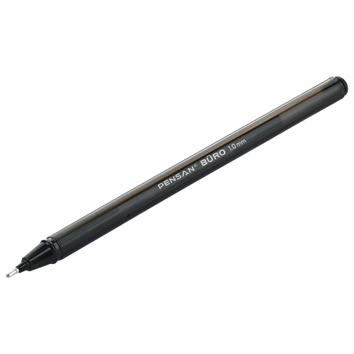 Ручка шариковая масляная PENSAN "Buro", ЧЕРНАЯ, игольчатый узел 1 мм, линия письма 0,8 мм, 2270 фото 5