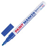 Маркер-краска лаковый BRAUBERG PROFESSIONAL PLUS, 2 мм, алюминиевый корпус, синий, нитро-основа