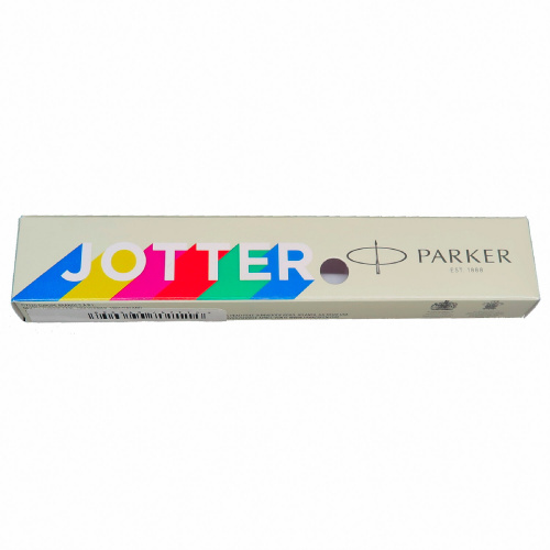 Ручка шариковая PARKER "Jotter Orig Black", корпус черный, детали нержавеющая сталь, синяя, RG0033010 фото 2
