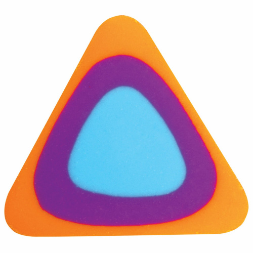 Ластик BRAUBERG "Fruity S", 44х15х15 мм, цвет ассорти, треугольный фото 6