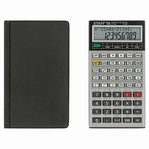 Калькулятор инженерный двухстрочный STAFF STF-169, 143х78 мм, 242 функции, 10+2 разрядов фото 8