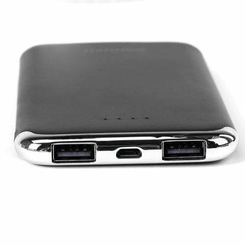 Аккумулятор внешний SONNEN, 2 USB, 6000 mAh, литий-полимерный, черный фото 5
