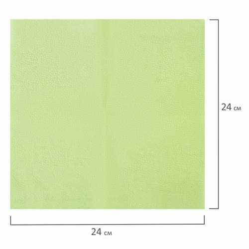 Салфетки бумажные LAIMA, 100 шт., 24х24 см, зелёные (пастельный цвет), 100% целлюлоза фото 4